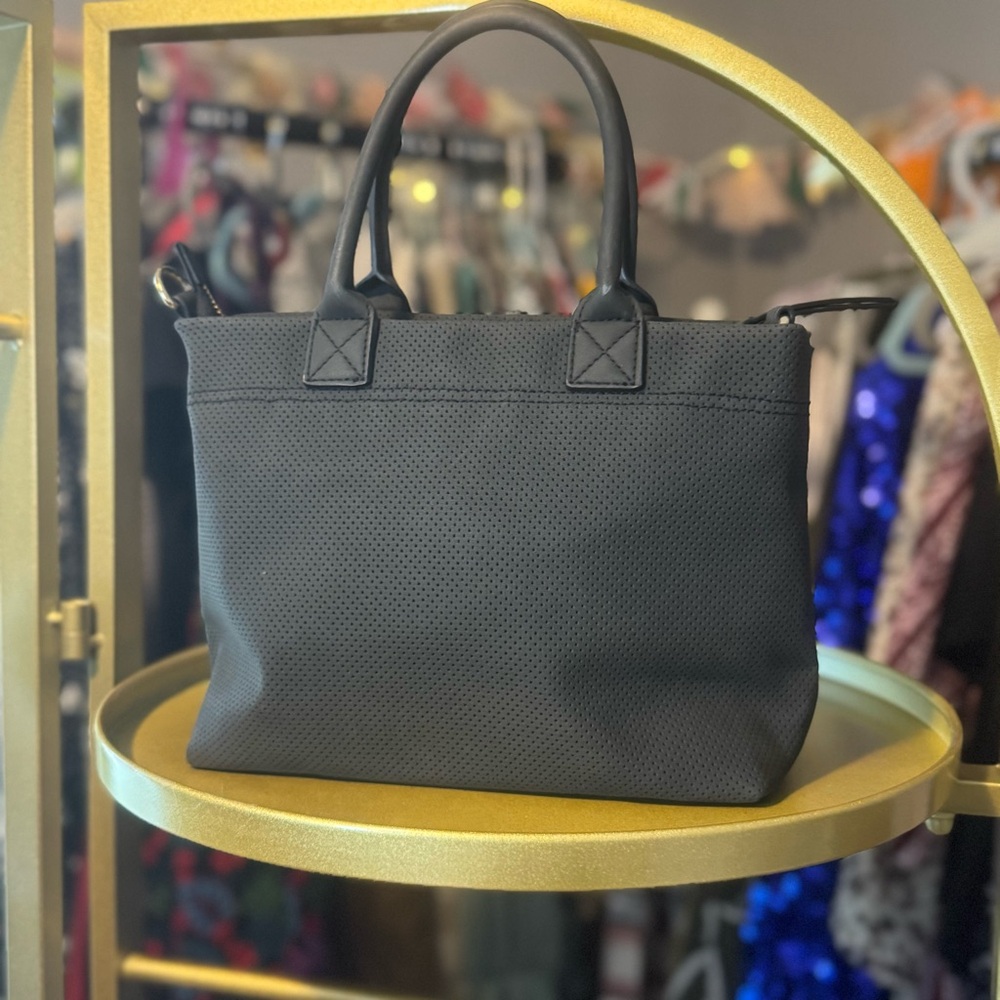 Black Perforated Tote Bag
